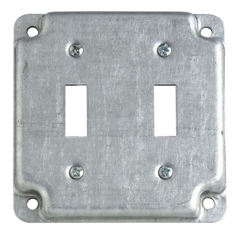 home depot metal cover for junction box|2 gang electrical box cover.